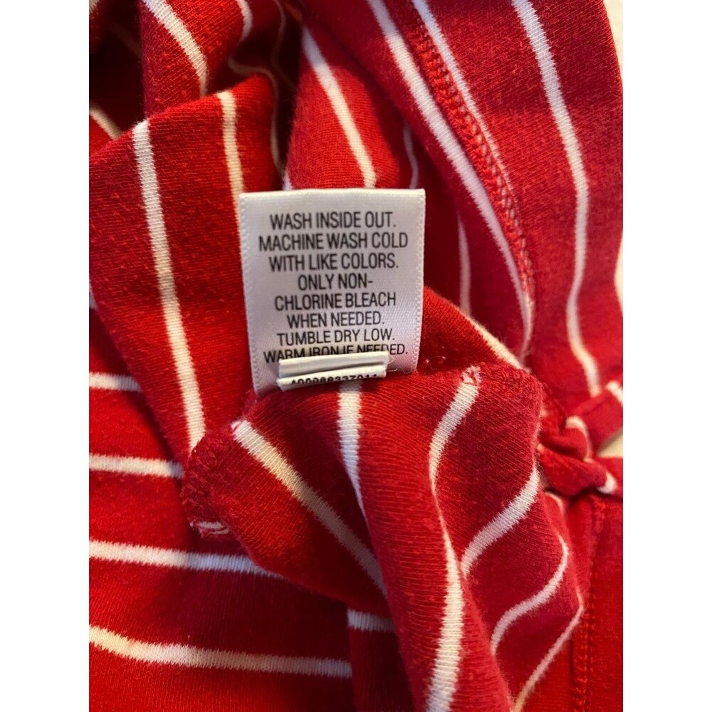 Croft & Barrow Women's XL Red White Striped Top Sequin Starfish - Picture 10 of 13